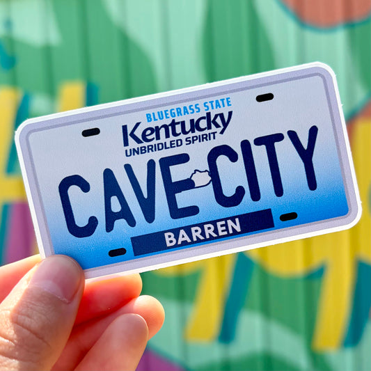 Cave City License Plate Sticker