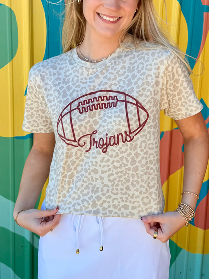 Trojans Football Cheetah Tee (Youth & Adult)