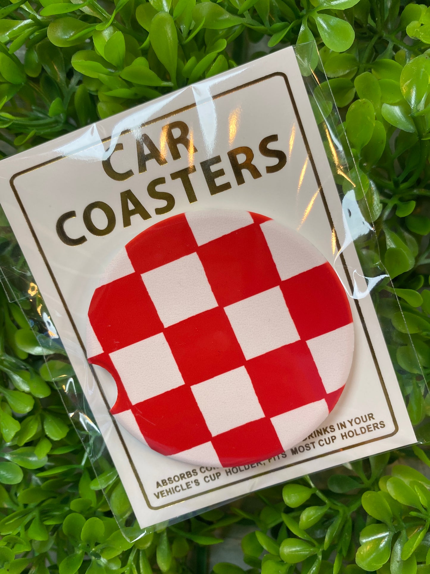 Checkered Car Coasters (Options)