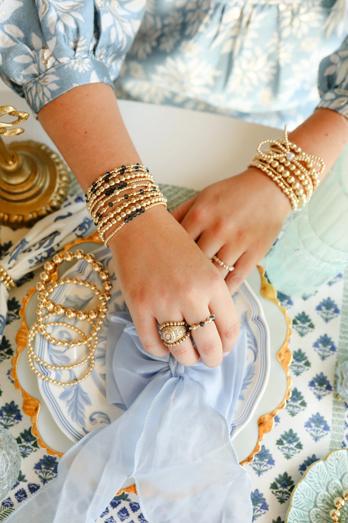 Ice Blue June Bracelet: Standard 6.75 Inch