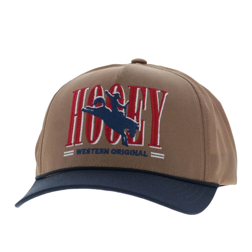 Hooey Men’s Wild Ride Hat - Tan with Red/Navy Embroidery