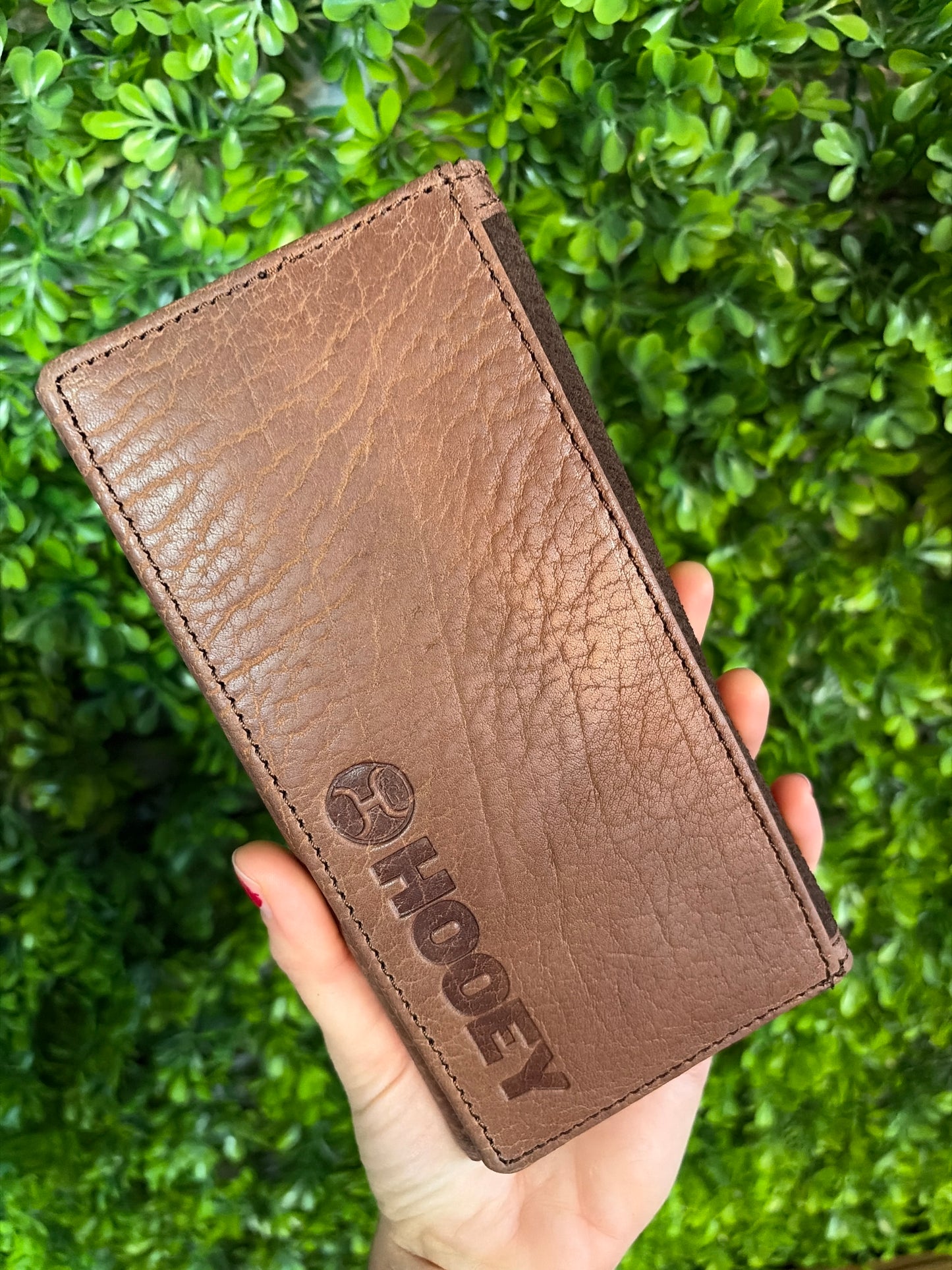 Hooey Basket Weave Embossed Roughout Rodeo Wallet