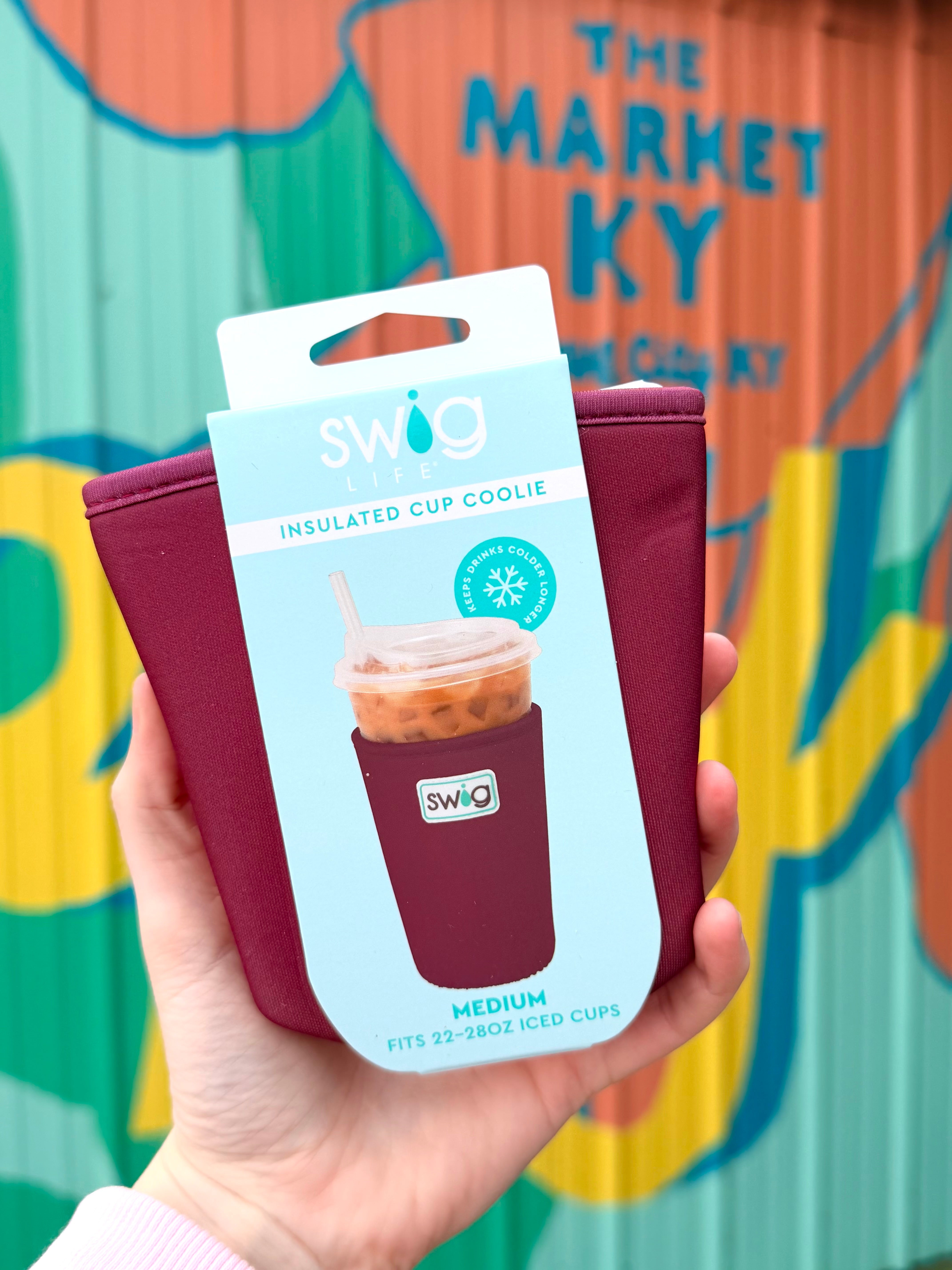 Maroon Swig Iced Cup Coolie (Medium)