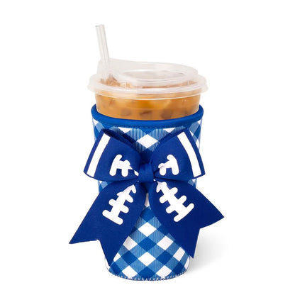 Gameday Gingham Royal Swig Iced Cup Coolie (Medium)