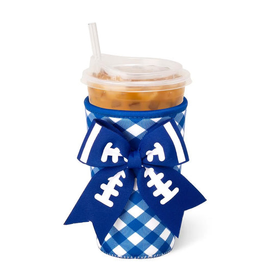 Gameday Gingham Royal Swig Iced Cup Coolie (Medium)