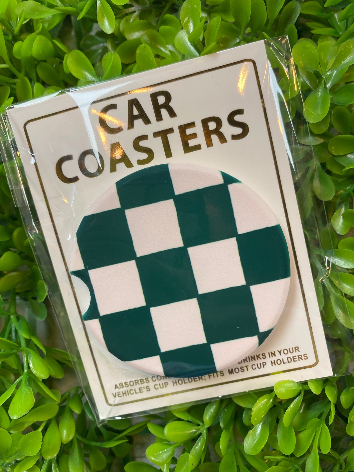 Checkered Car Coasters (Options)