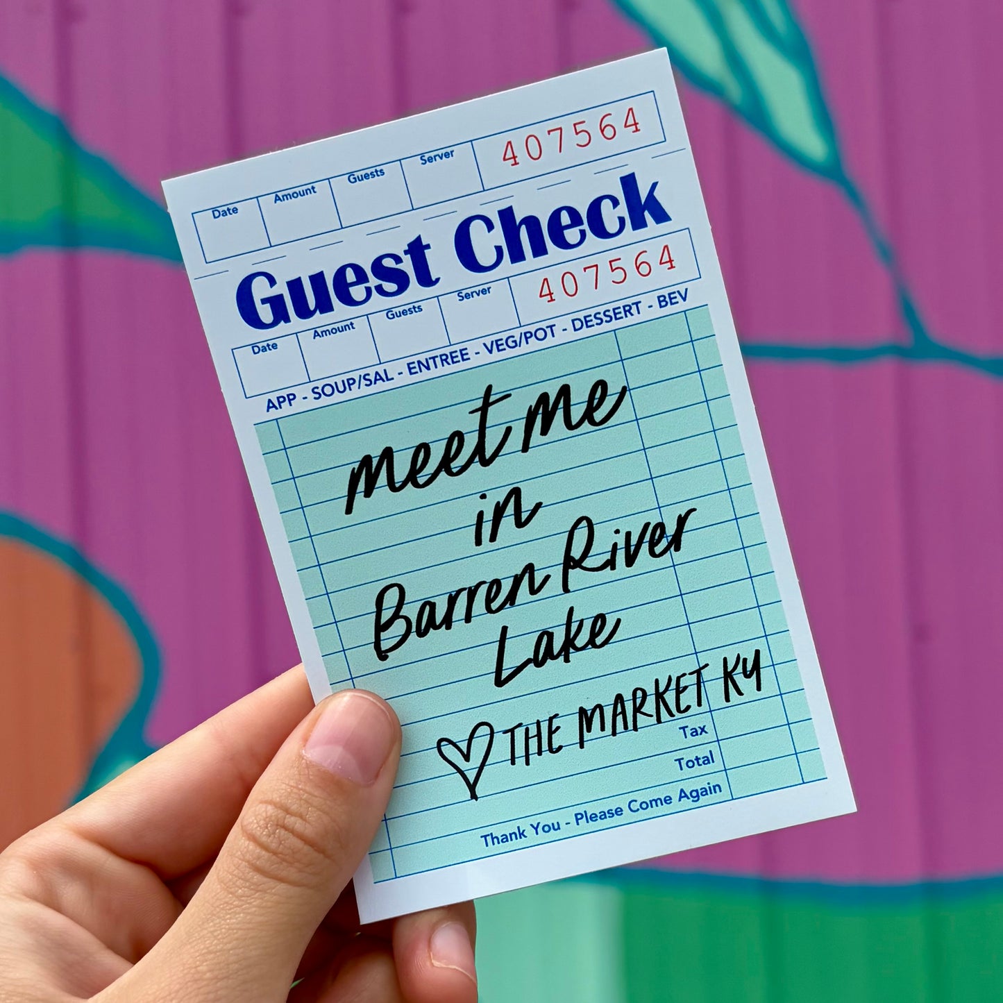 Meet Me In Barren River Lake Guest Check Sticker