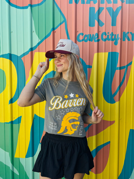 Gray & Gold Barren Trojans Comfort Colors Tee