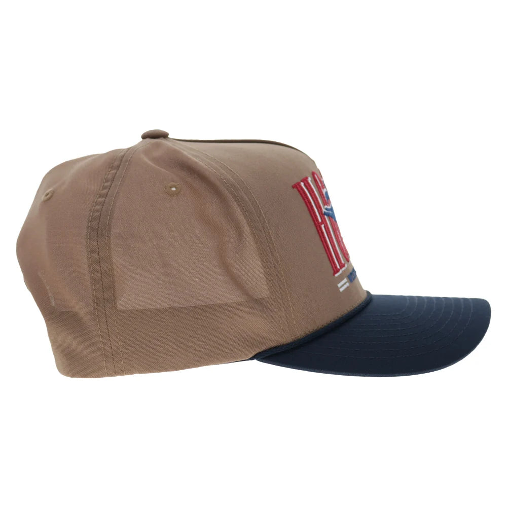 Hooey Men’s Wild Ride Hat - Tan with Red/Navy Embroidery