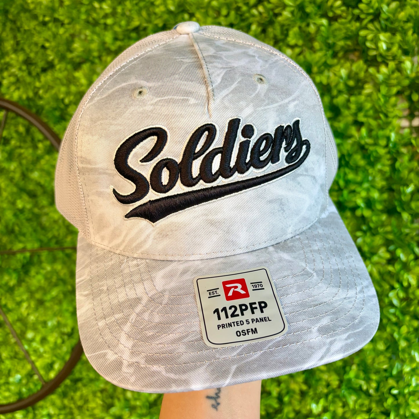 Soldiers Embroidered Trucker Hat- Ghost Camo