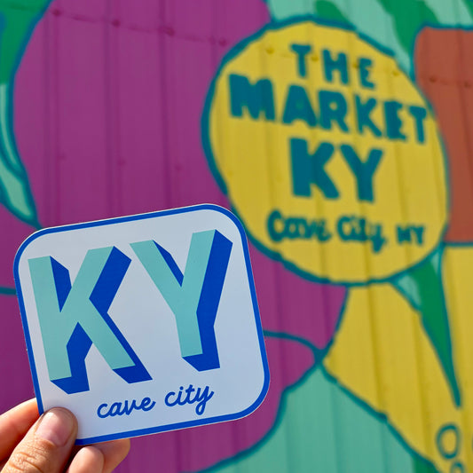 Cave City KY Sticker- Blue Two Tone