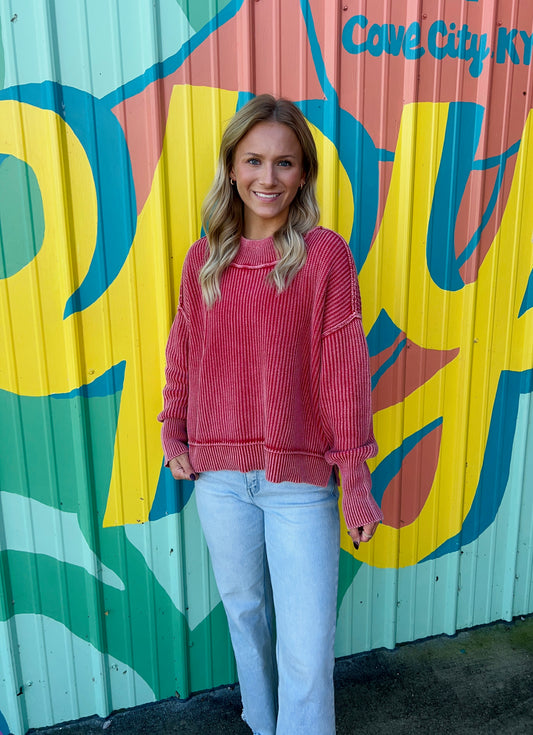 Spreading Christmas Cheer Ruby Red Pullover