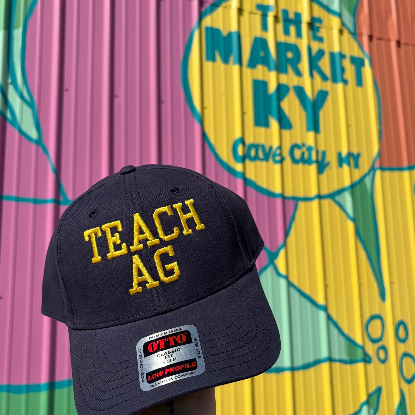 Teach AG Embroidered Cap- Navy/Gold