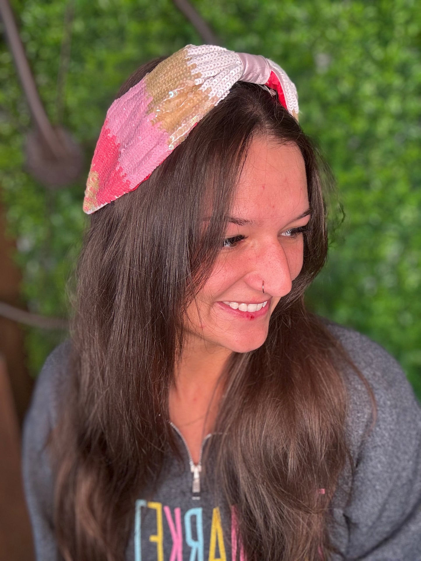 Pink Sequin Headband