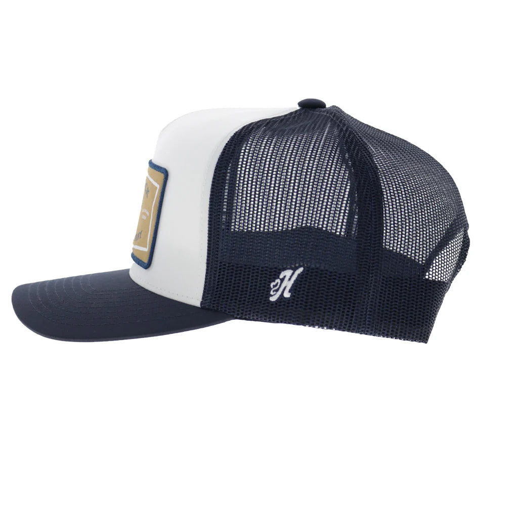Hooey Men’s Rank Stock Trucker Hat - White/Navy