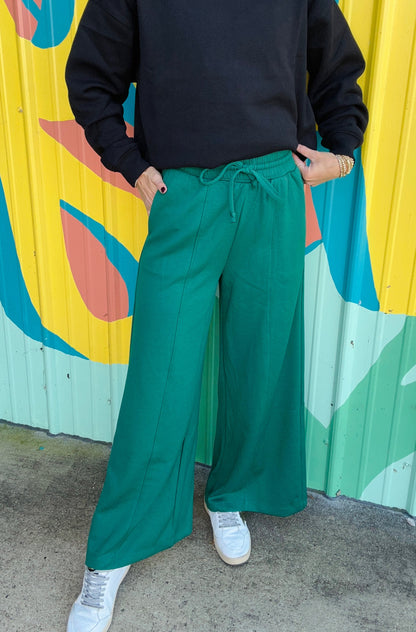Green Wide Leg Pants