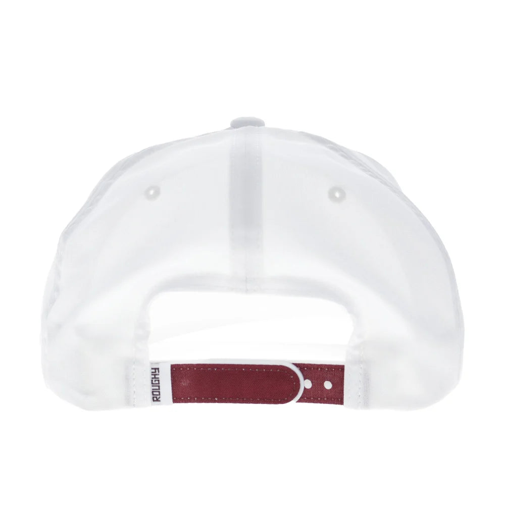 Hooey Whit Trucker Snapback Hat - White/Maroon