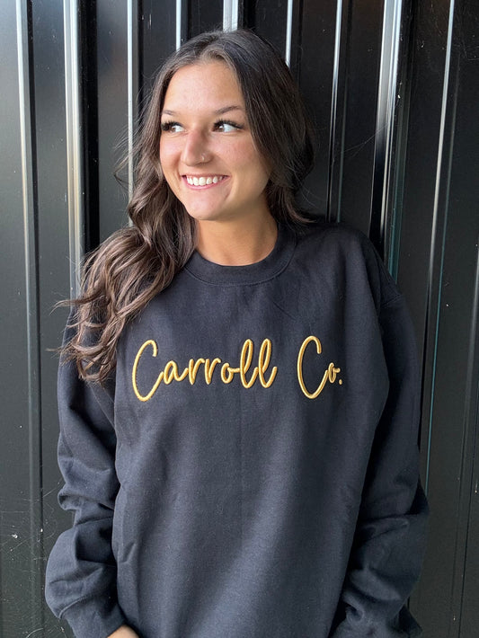 *Made to Order* Carroll Co. Puff Embroidered Sweatshirt Youth & Adult