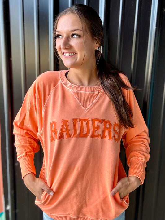 Raiders Monotone Semi Corded Sweatshirt- Orange