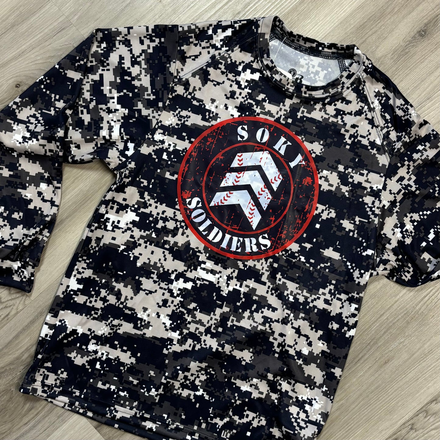 SOKY Soldiers Navy Digital Camo Youth Dry Fit Long Sleeve Tee