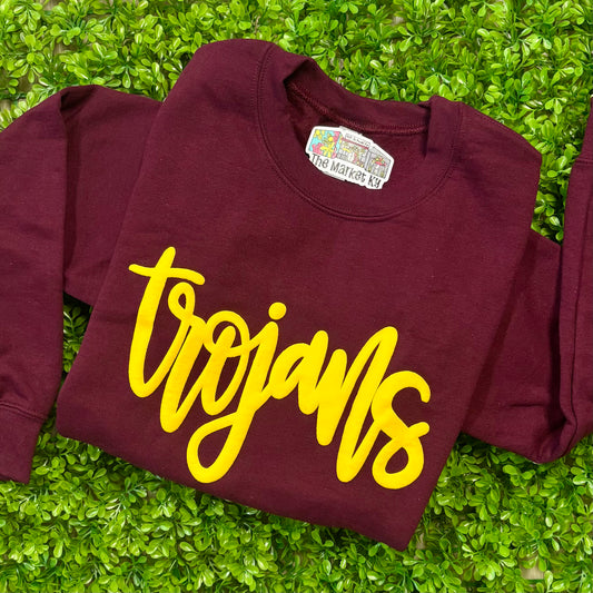 Trojans Puff Ink Sweatshirt (Youth & Adult)