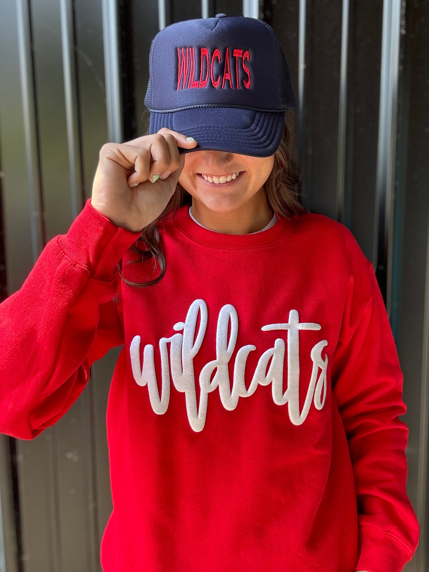 Wildcats Glitter Puff Ink Sweatshirt Youth & Adult