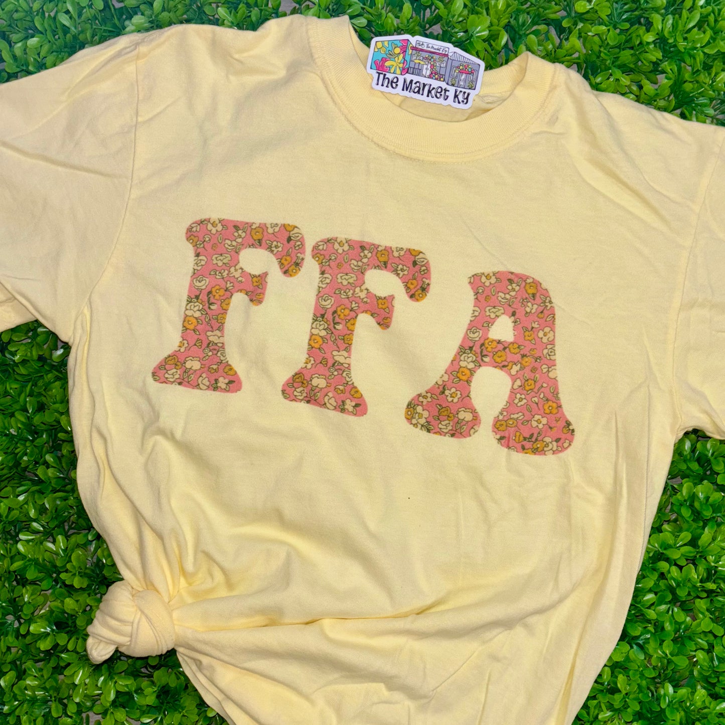 Officially Licensed Yellow Floral FFA Comfort Colors Tee