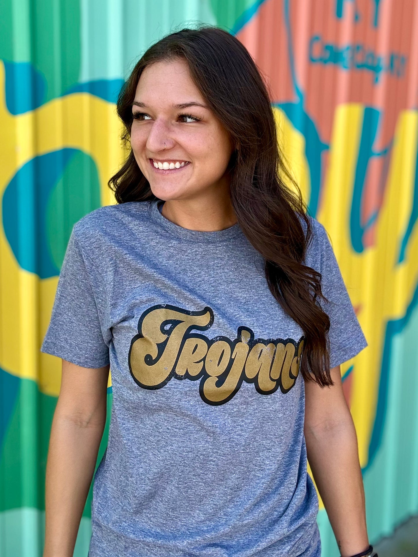 Trojans Gold Metallic Tee