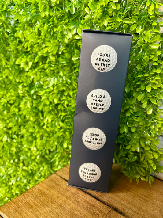 Smack Talk Golf Balls Aiming at the Trees