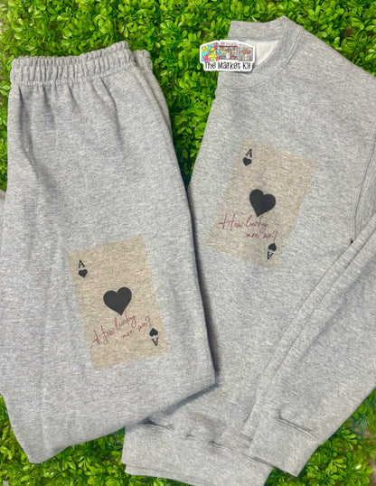 How Lucky Are We 2 Piece Lounge Set- Made to Order