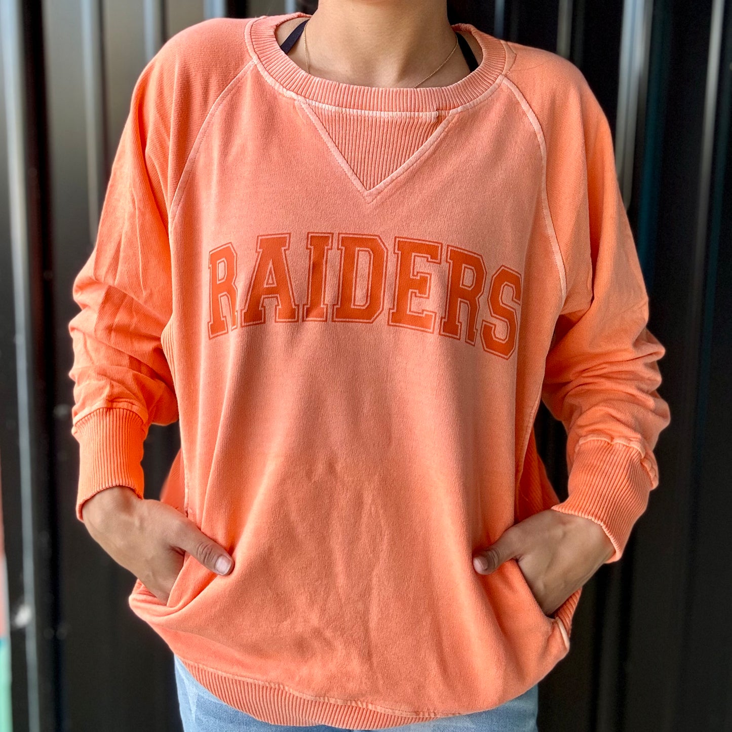 Raiders Monotone Semi Corded Sweatshirt- Orange