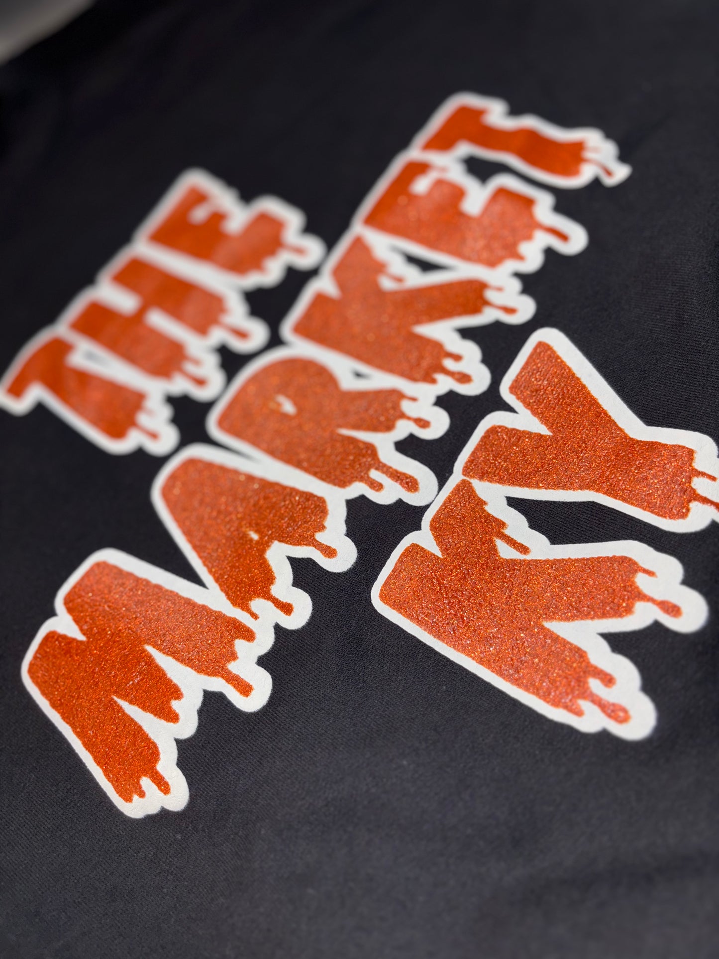 TMK Logo Sweatshirt- Orange Glitter Drip