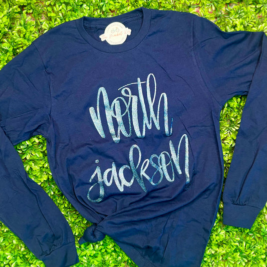 North Jackson Glitter Long Sleeve Tee