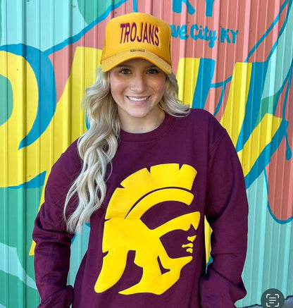 Trojan Head Puff Ink Sweatshirt