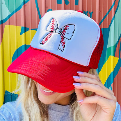 Baseball & Softball Coquette Bow Trucker Hats