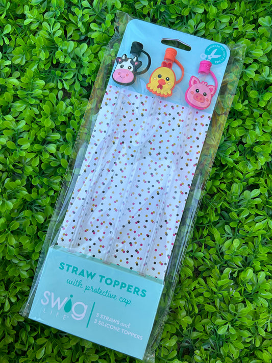 Farm Straws & Toppers Set