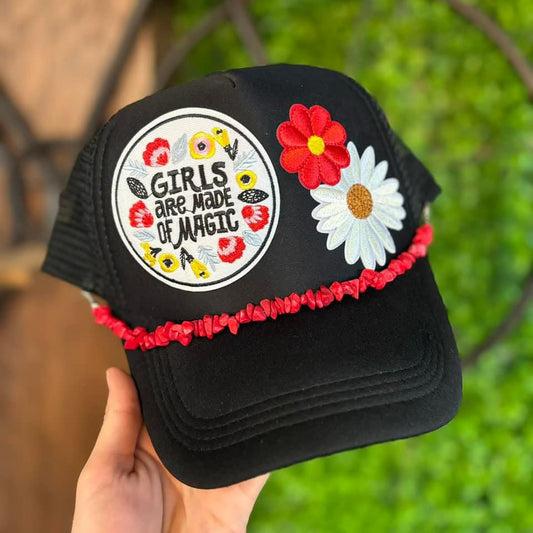 Custom Trucker Hat- Girls Are Made For Magic