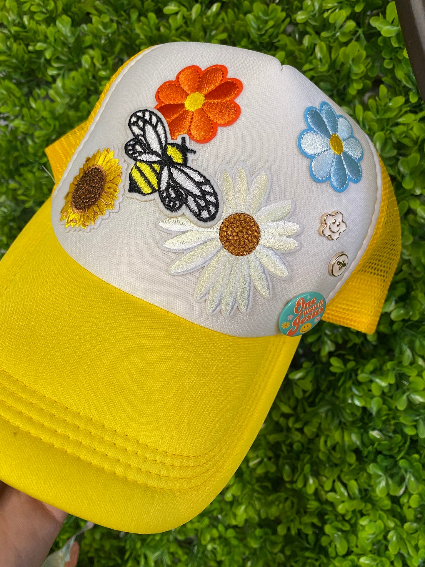 Custom Trucker Hat- Flower Power