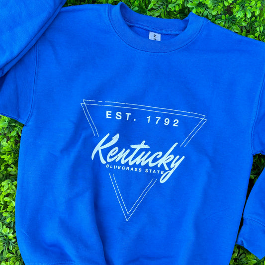 Youth Bluegrass State Sweatshirt- Blue