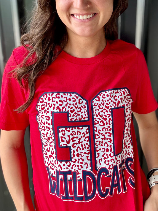 Go Wildcats Cheetah Print Tee