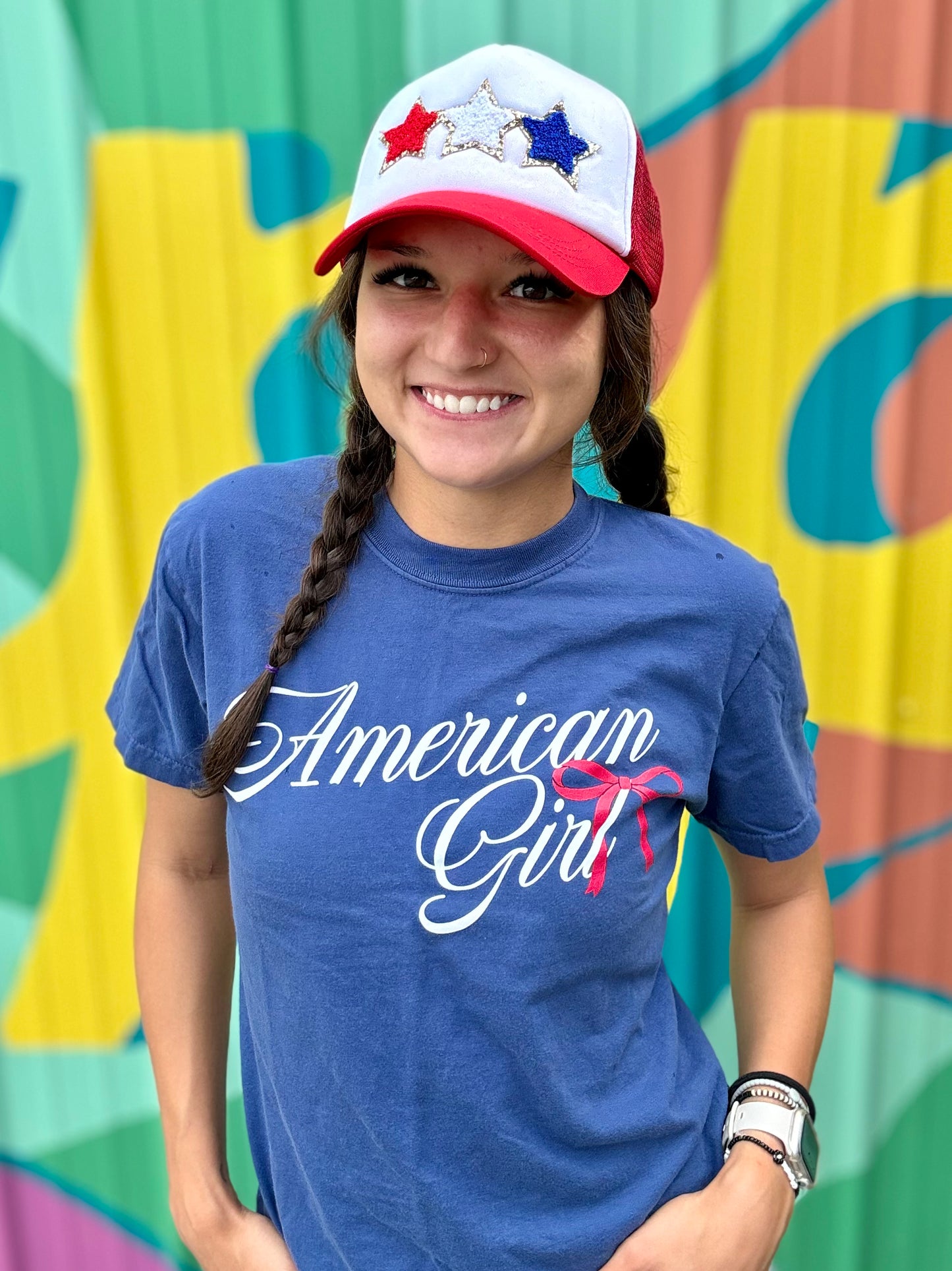 American Girl Bow Comfort Colors Tee