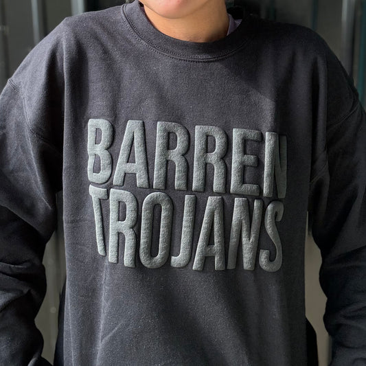 Barren Trojans Monochrome Puff Ink Sweatshirt