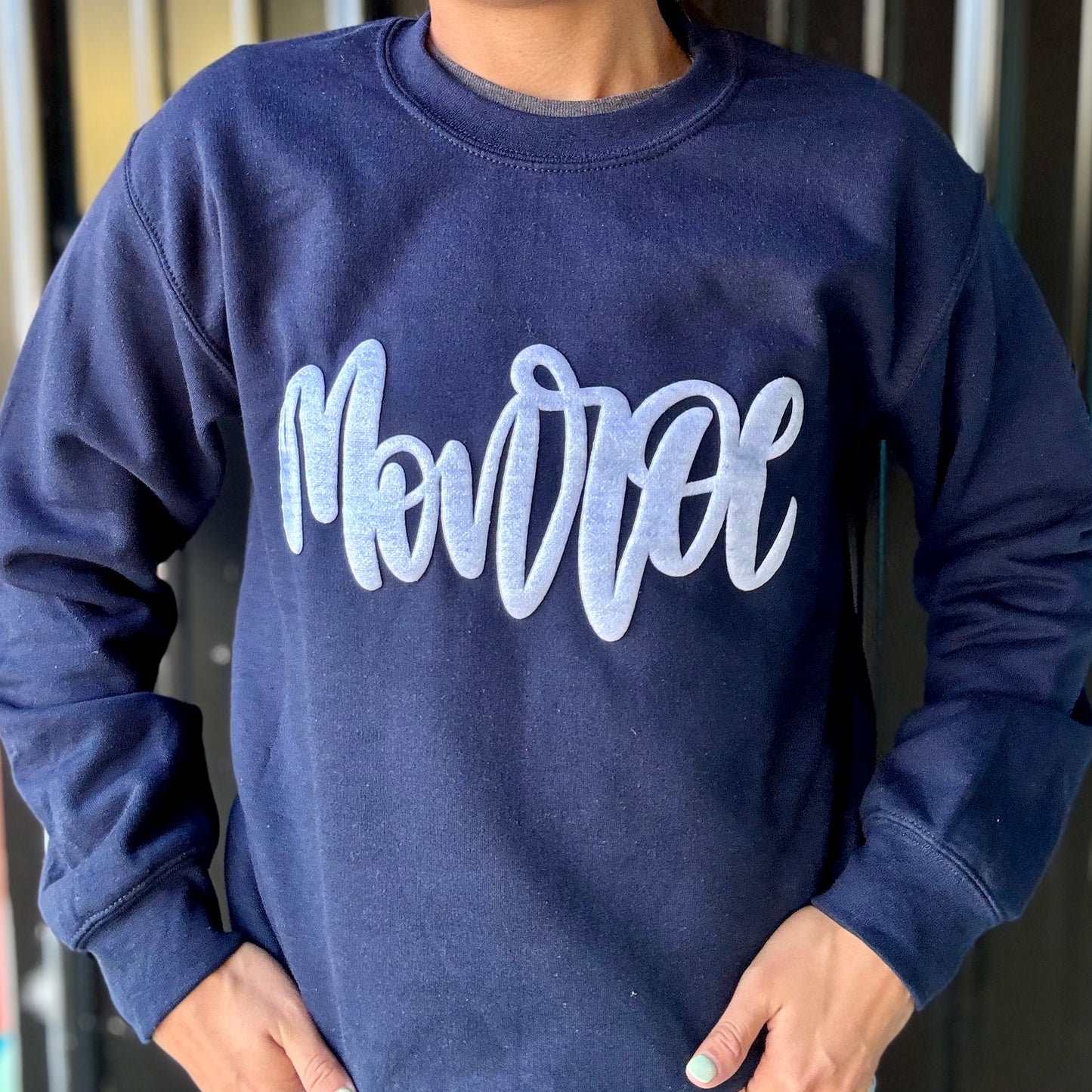 Monroe Glitter Puff Ink Sweatshirt