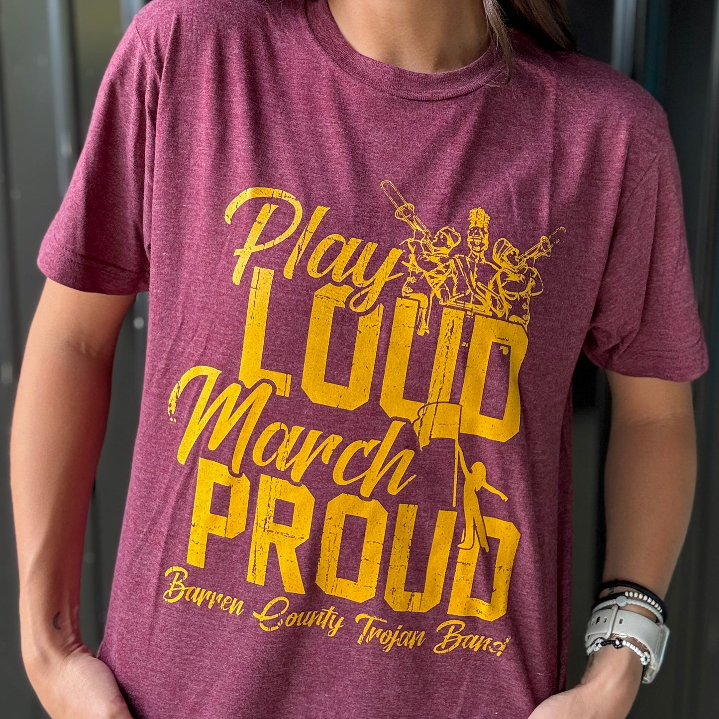 Play Loud March Proud BC Band Tee