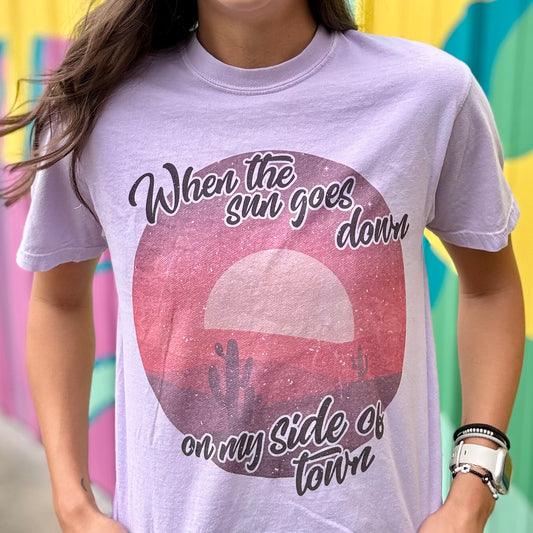 When The Sun Goes Down Comfort Colors Tee