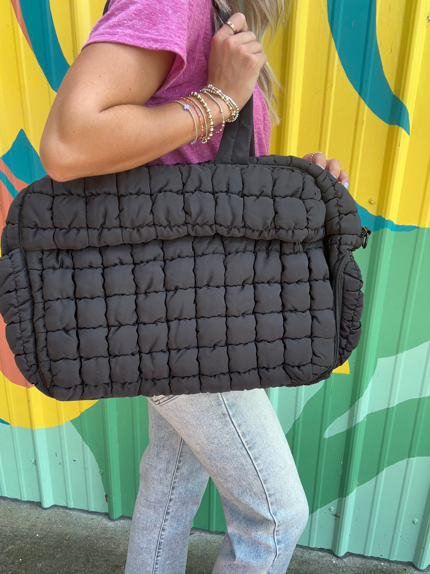 Quilted Weekender Bag