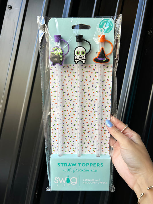 Halloween Witch Straws & Toppers Set