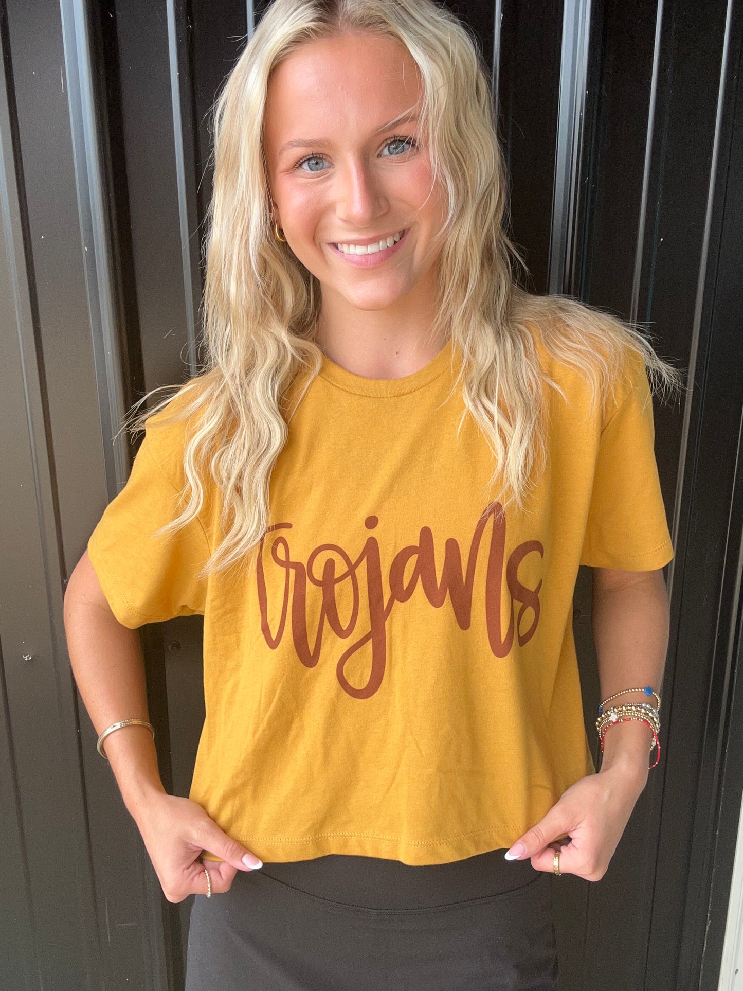 Trojans Cropped Tee