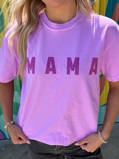 MAMA Purple Monotone Comfort Colors Tee