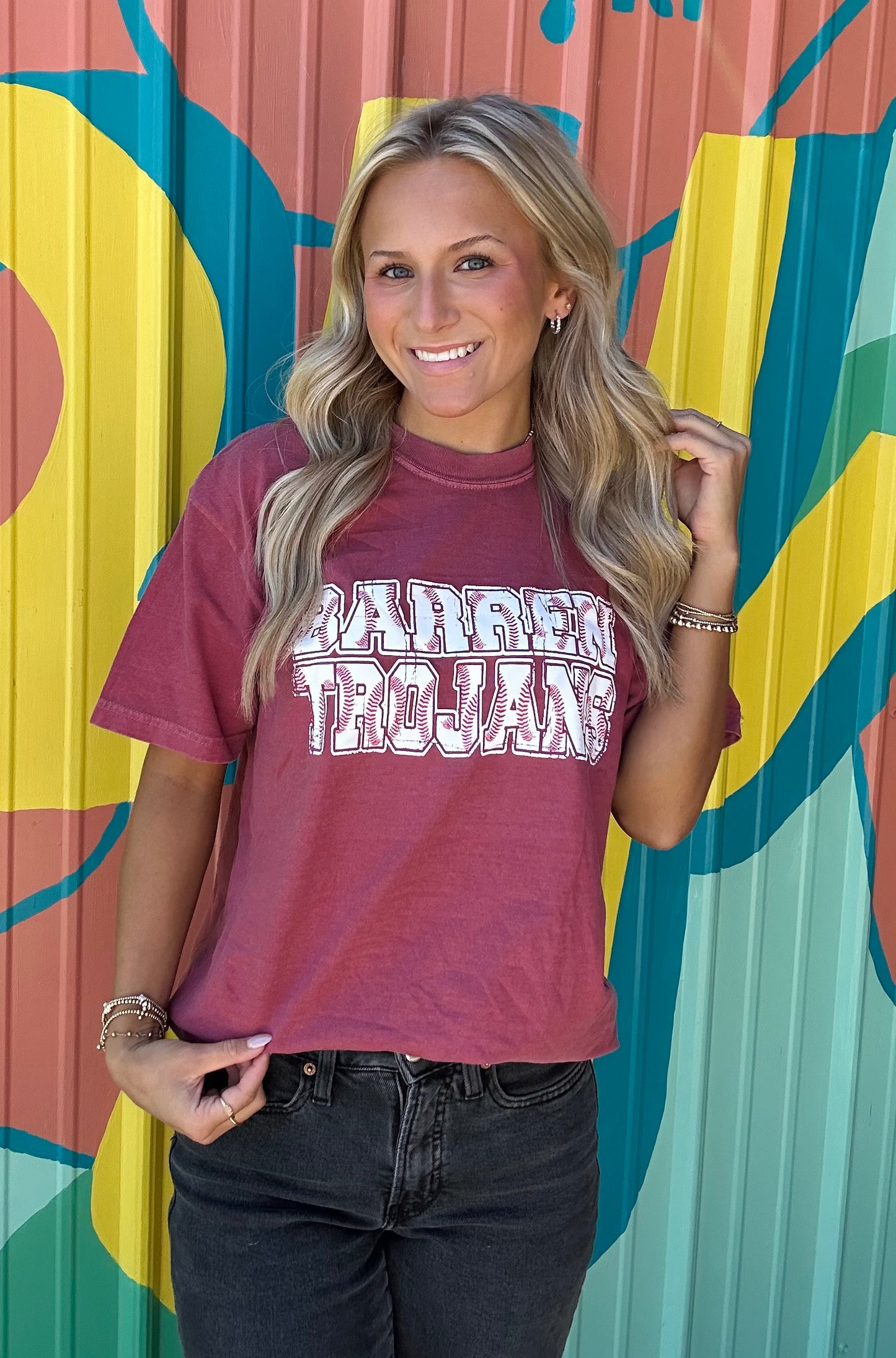 Barren Trojans Baseball Comfort Colors Tee